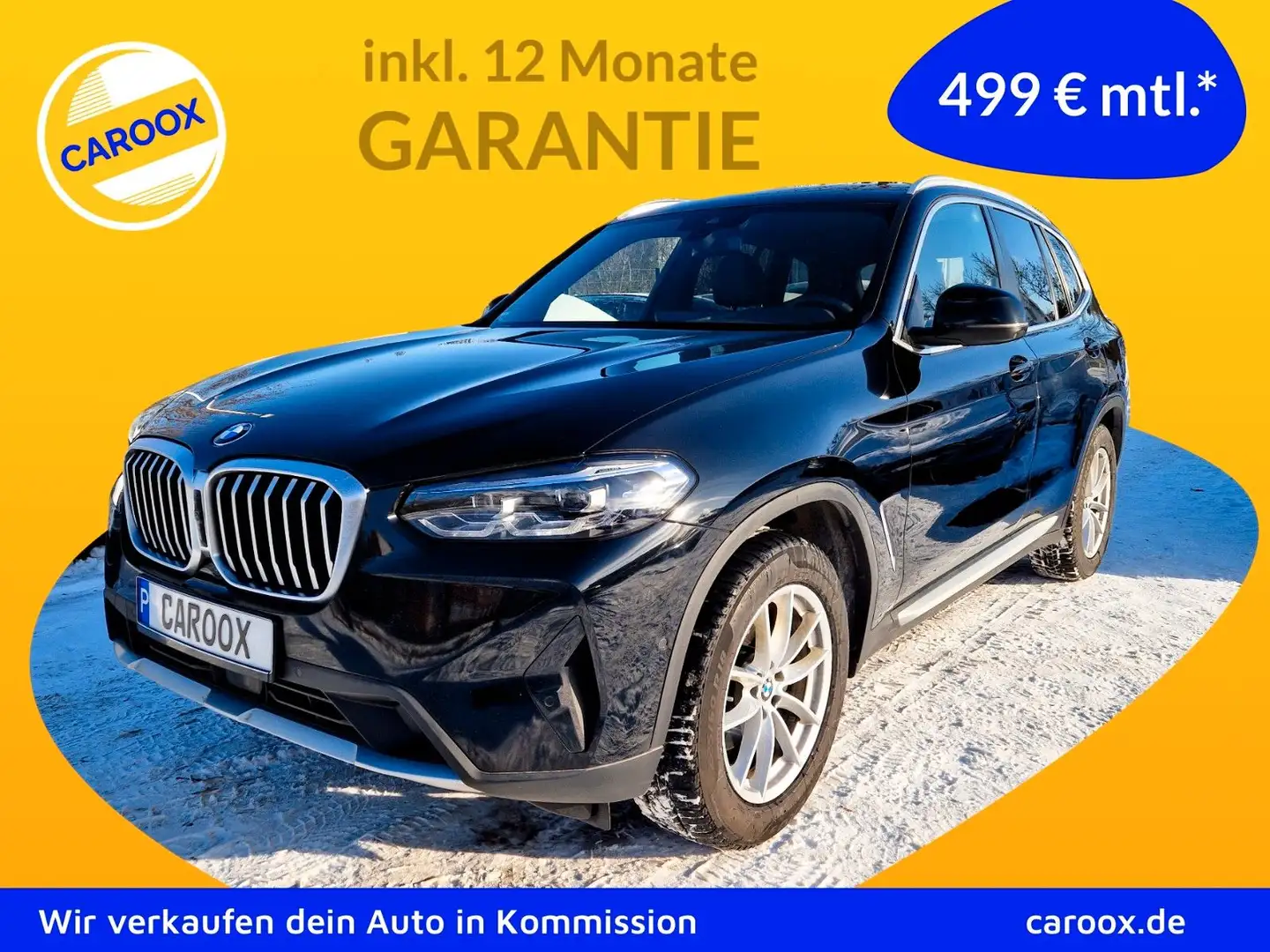 BMW X3 xDrive 20d AHK LEDER STDHZ ACC 360° Noir - 1