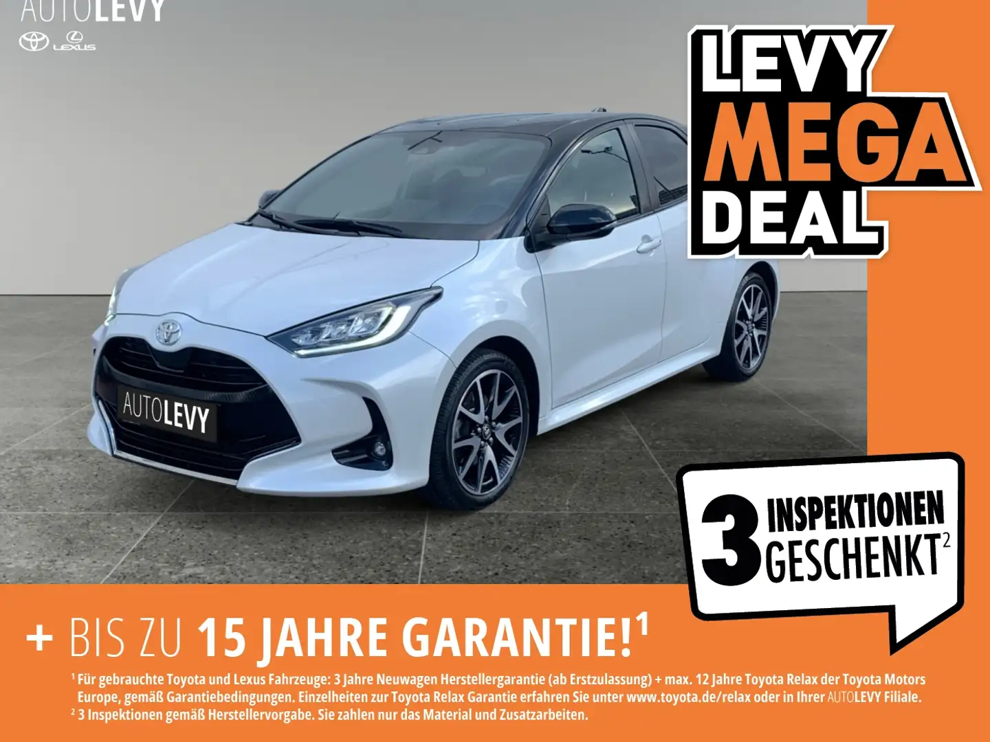 Toyota Yaris 1.5 Style LED+Keyless+BiTone+Navi+CarPlay Schwarz - 1