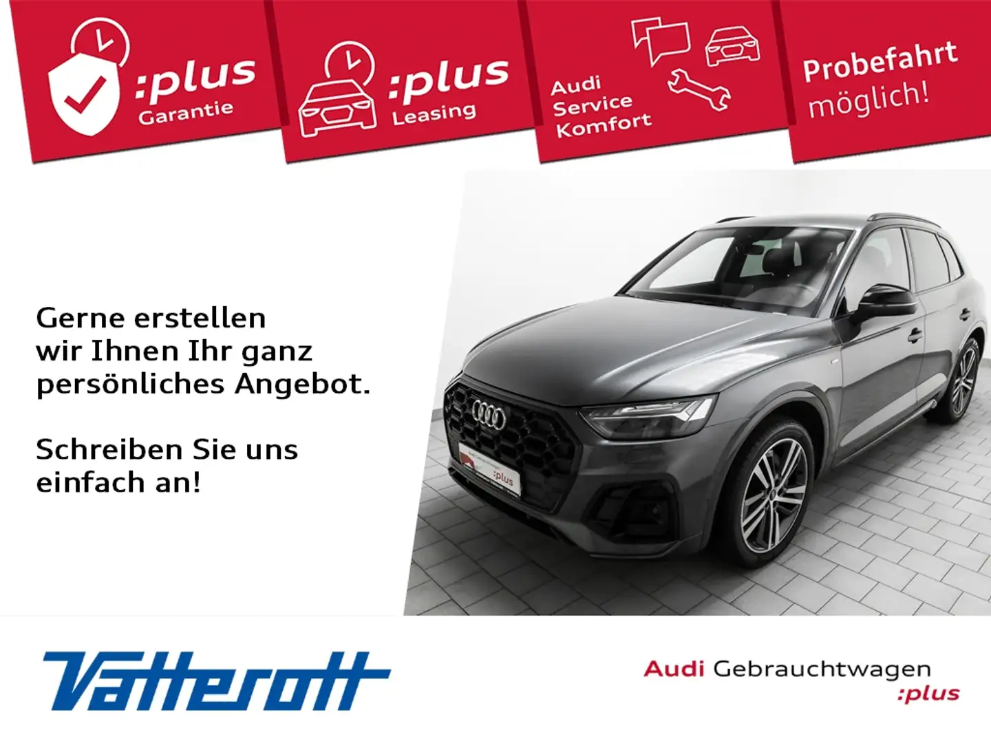 Audi Q5 40 TDI quattro S line AHK Navi Matrix-LED Grau - 1