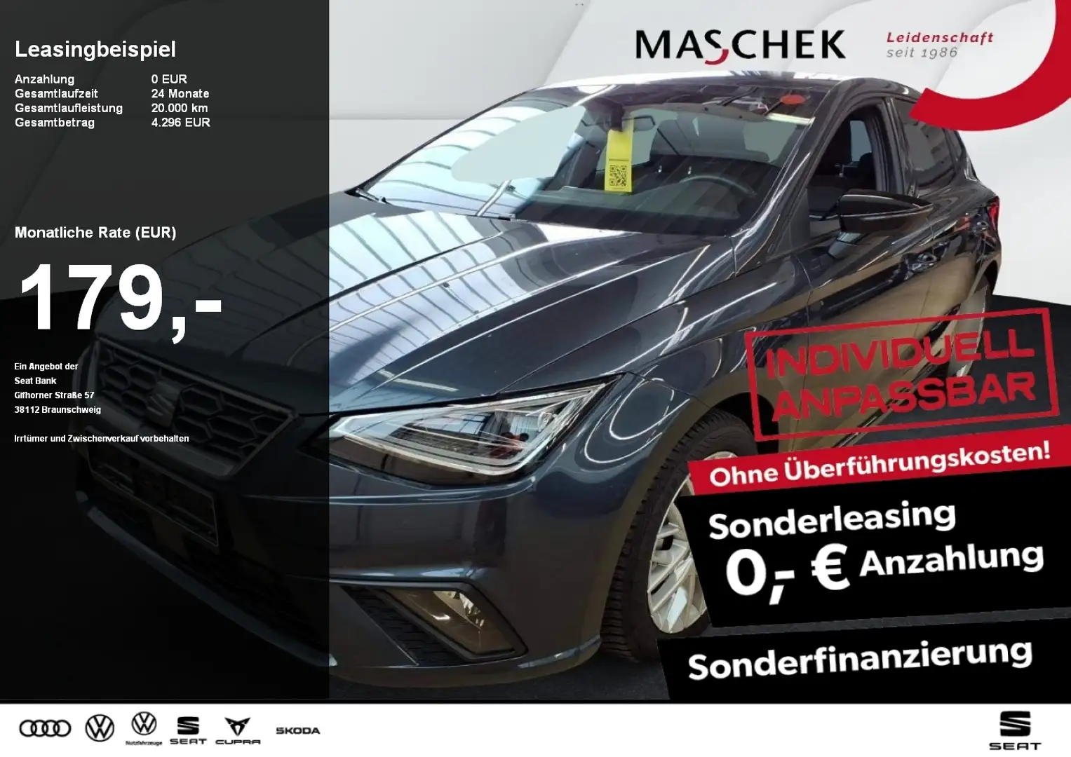 SEAT Ibiza FR 1.0 TSI DSG Navi RearView Sitzh LED ACC Grau - 1