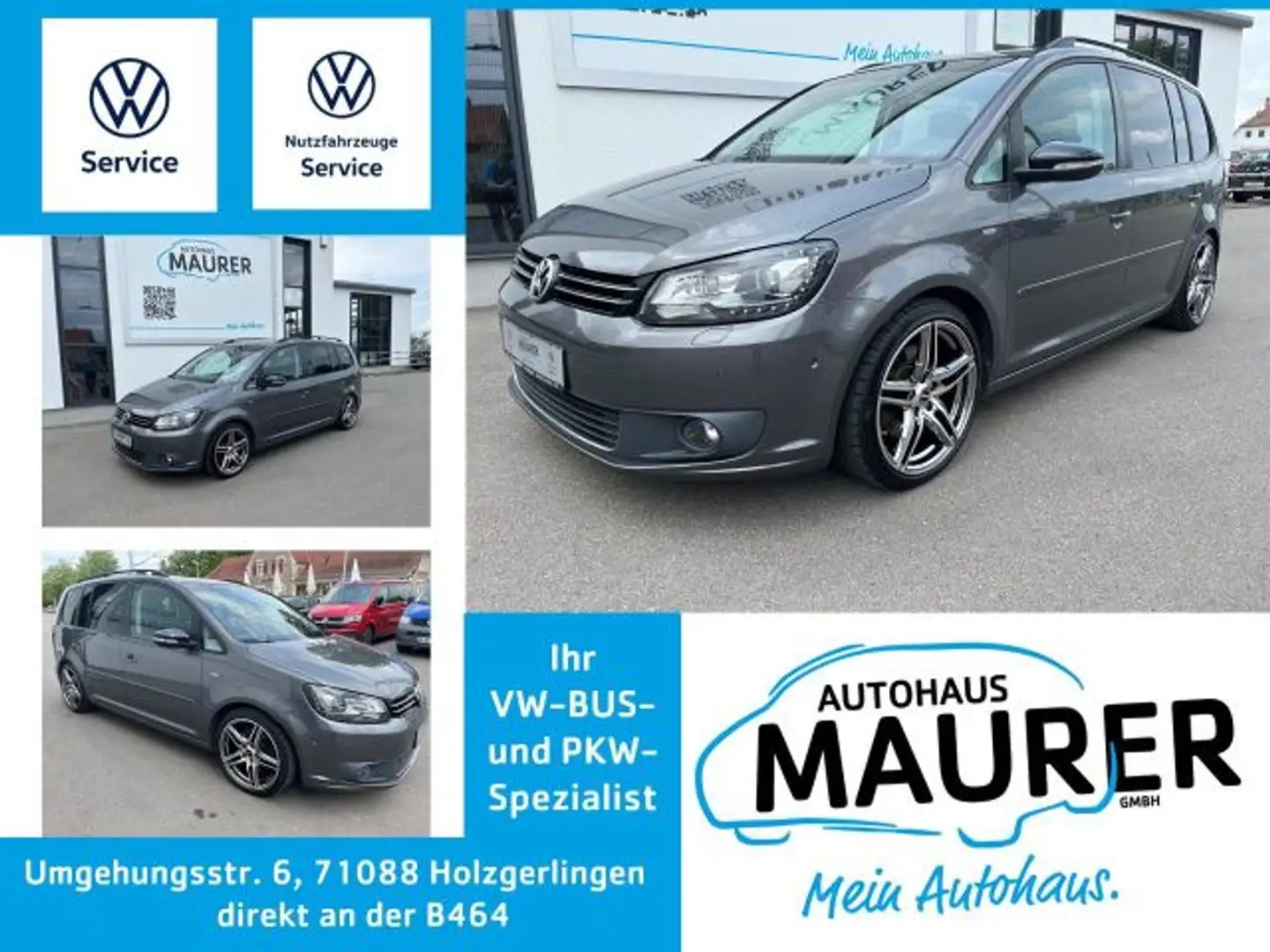 Volkswagen Touran 1,4 TSI Match AHK Panorama Xenon Navi Gris - 1
