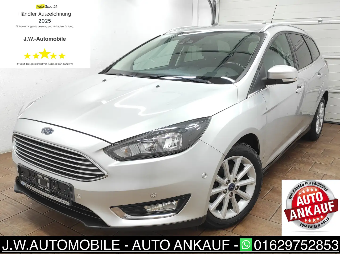 Ford Focus Turnier 1.0 *TÜV+ZAHNRIEMEN NEU* EcoBoost Silber - 1