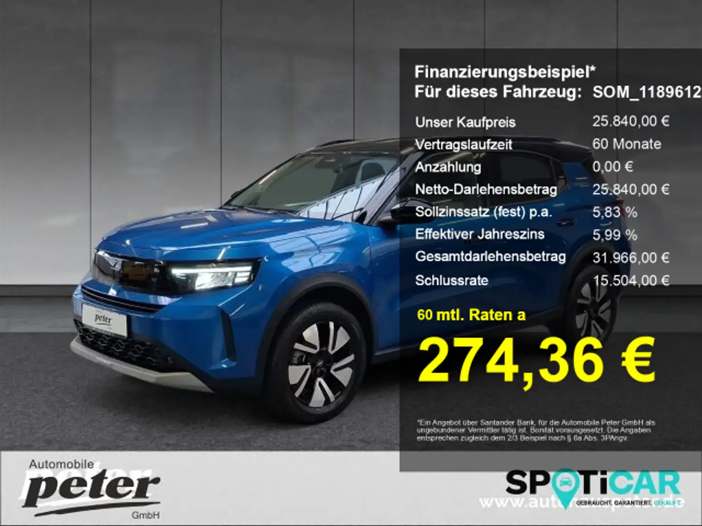 Opel Frontera Frontera GS 1.2 Klimaautomatik Radio 10" Navi Alu (TZ) Blau - 1