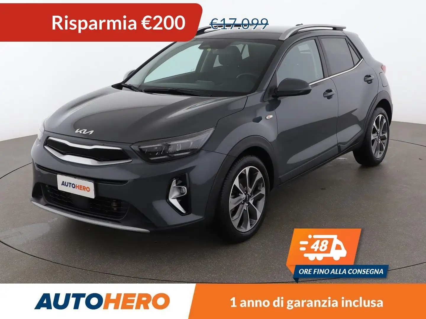 Kia Stonic 1.0 TGDI Mild-Hybrid Style 100 CV MHEV Grigio - 1
