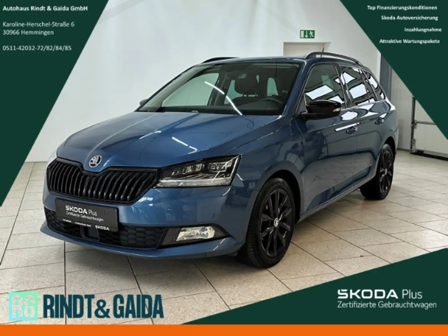 Skoda Fabia Combi 1.0 TSI Style AHK Kamera Freisprech SHZ Blau - 1