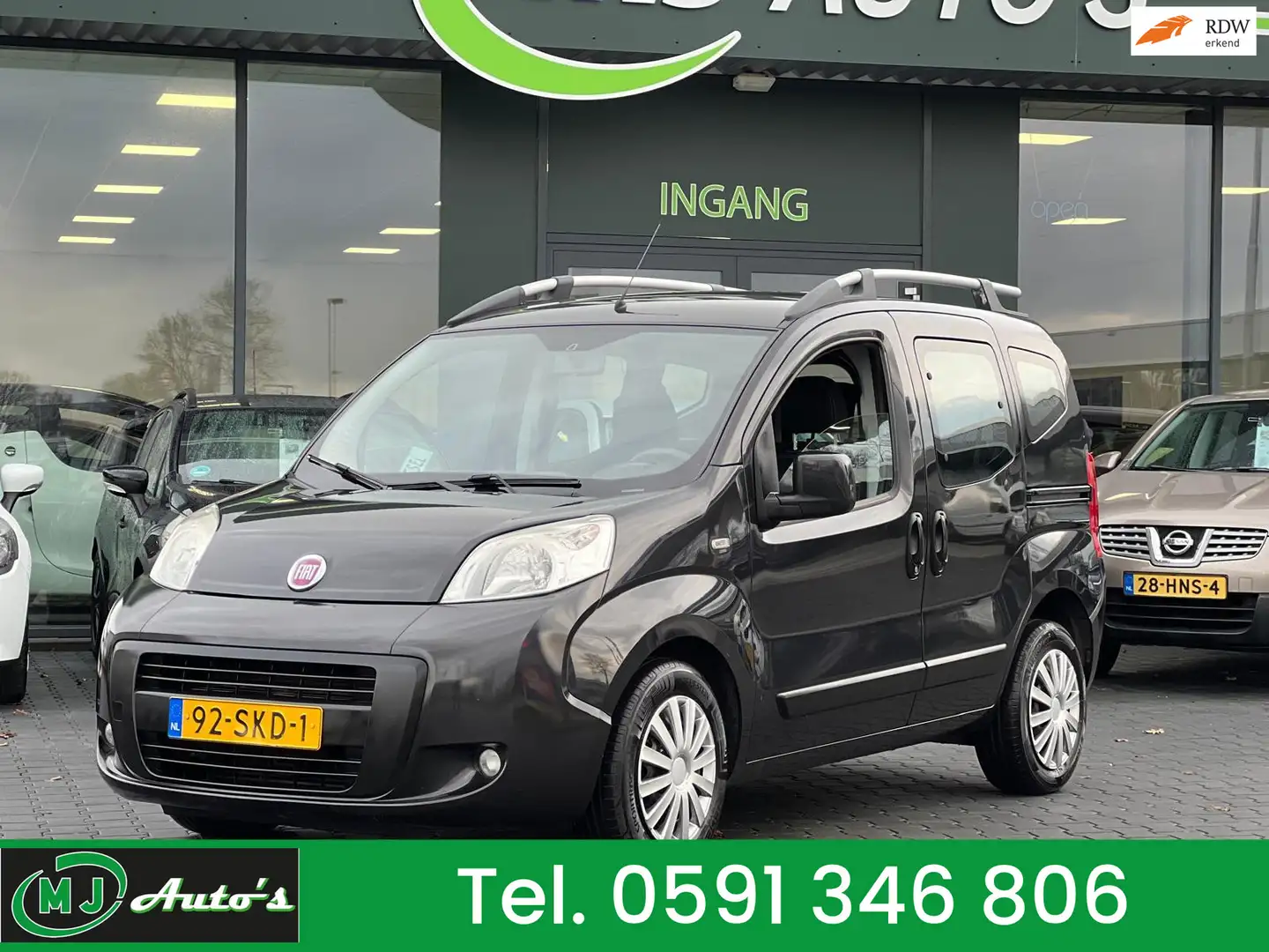 Fiat Qubo 1.3 M-JET DYNAMIC AUTOMAAT 2xSCHUIFDEUR Schwarz - 1
