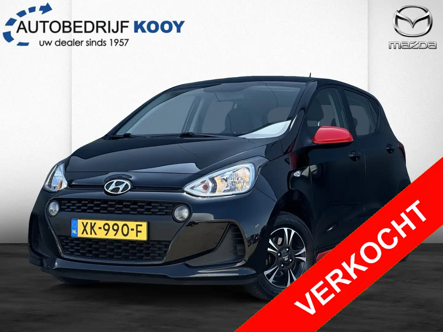 Hyundai i10 1.0i Comfort spec uitv, L.M. velgen, Carplay, Crui Noir - 1