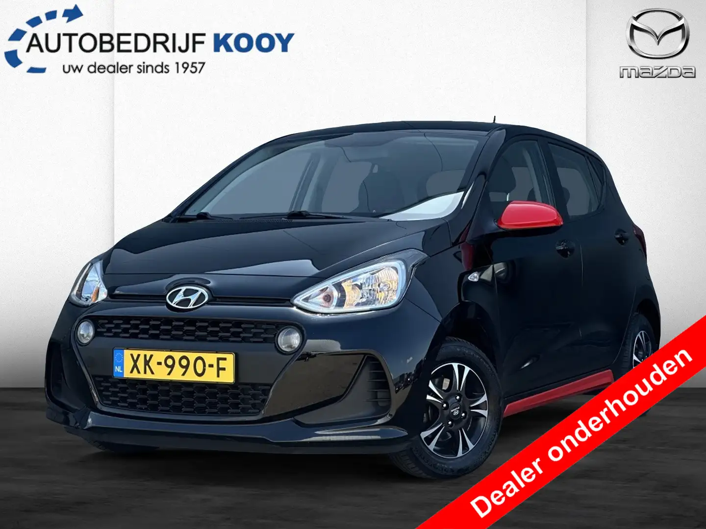 Hyundai i10 1.0i Comfort spec uitv, L.M. velgen, Carplay, Crui Zwart - 1