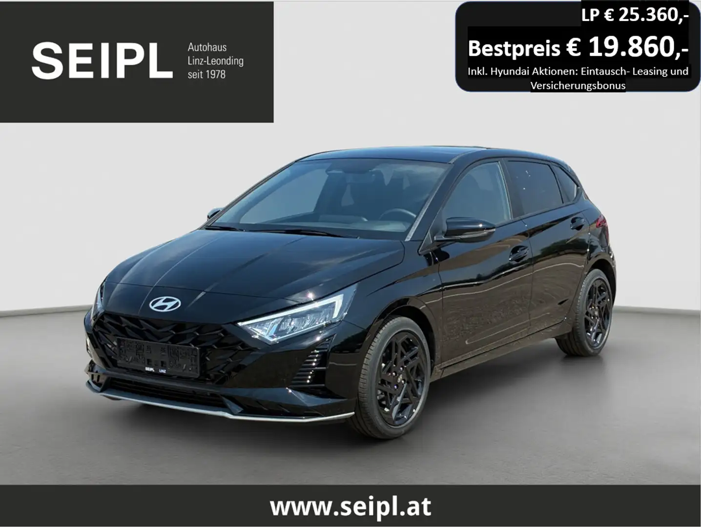 Hyundai i20 1,0 T-GDI GO Plus*Superbonus*Comfort Paket*Desi... Schwarz - 1