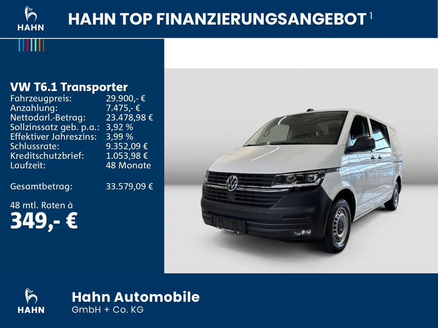 Volkswagen T6.1 Transporter LED PDC/Kamera Standheizung Weiß - 2