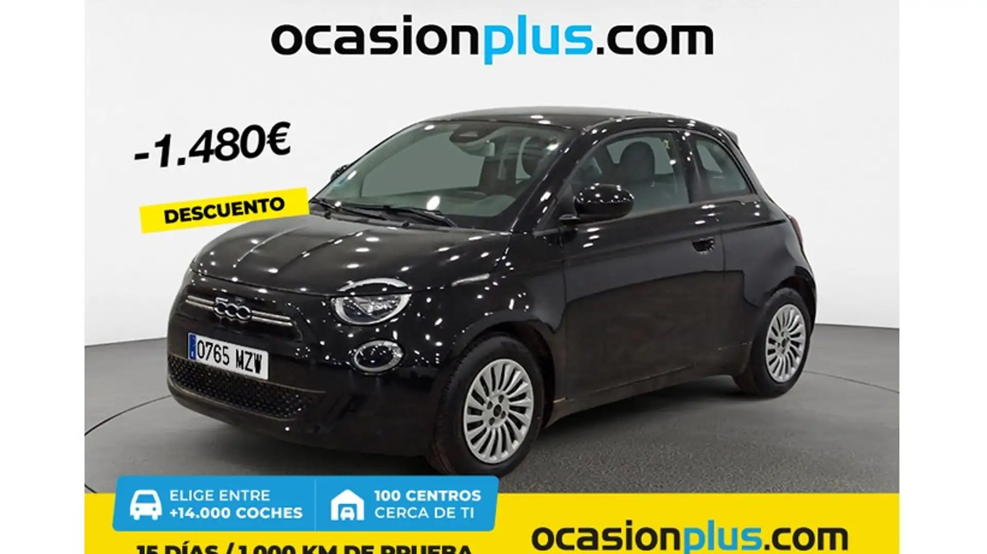 Fiat 500e 70Kw Action Noir - 1