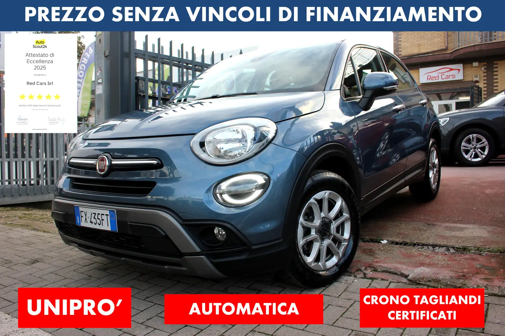Fiat 500X *PREZZO VERO* 1.6 120cv AUTOMATICA UNIPRO KM CERTI - 1