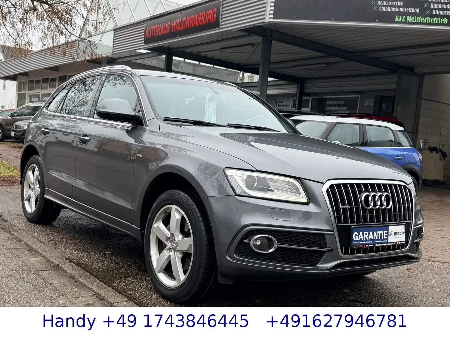 Audi Q5 2.0 TDI quattro S-Line/TÜV AU 10.2027/AHK Grau - 1