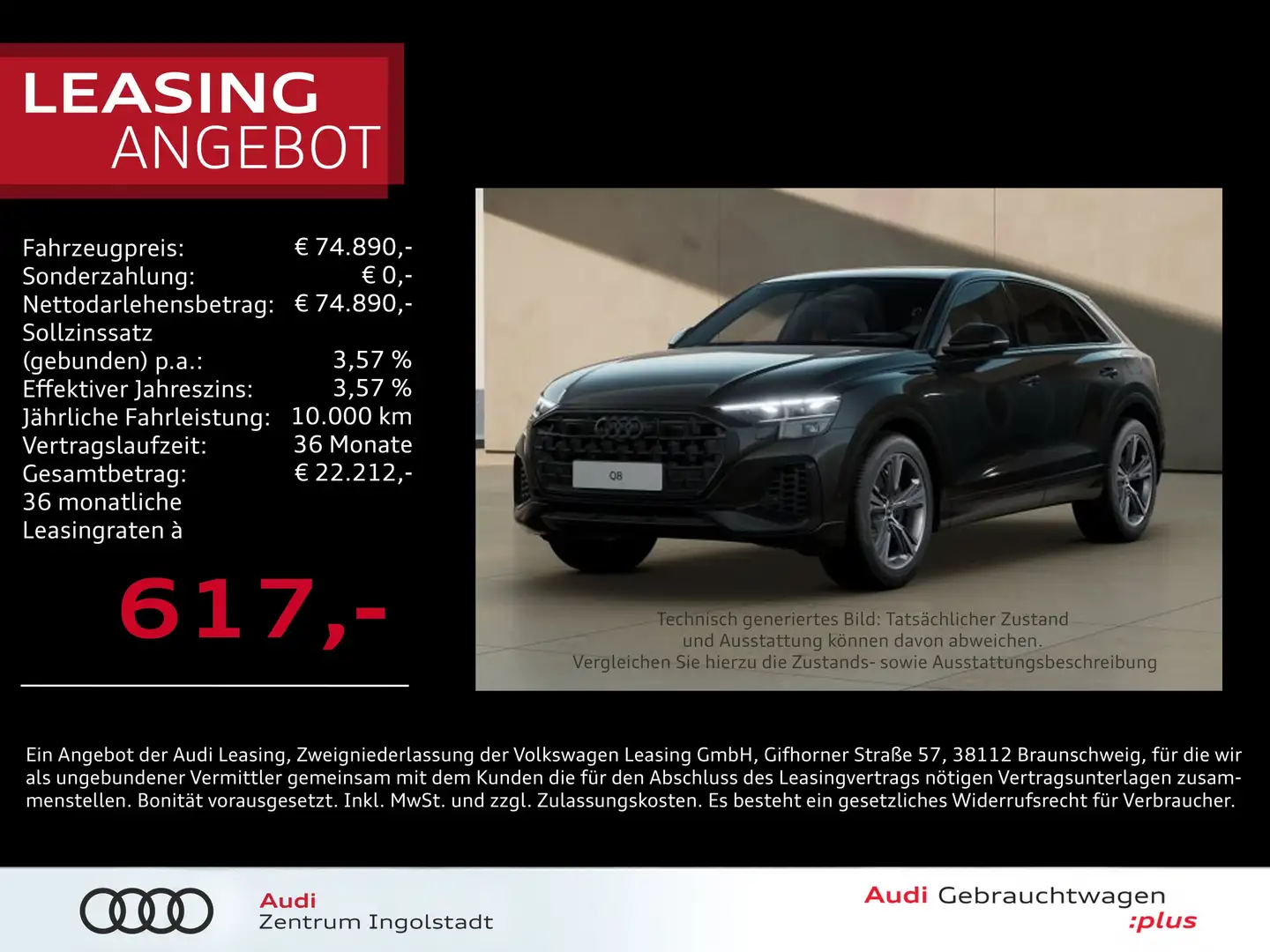 Audi Q8 55 TFSI e qu MATRIX Luft AHK ACC HuD 21" Kam. Schwarz - 1
