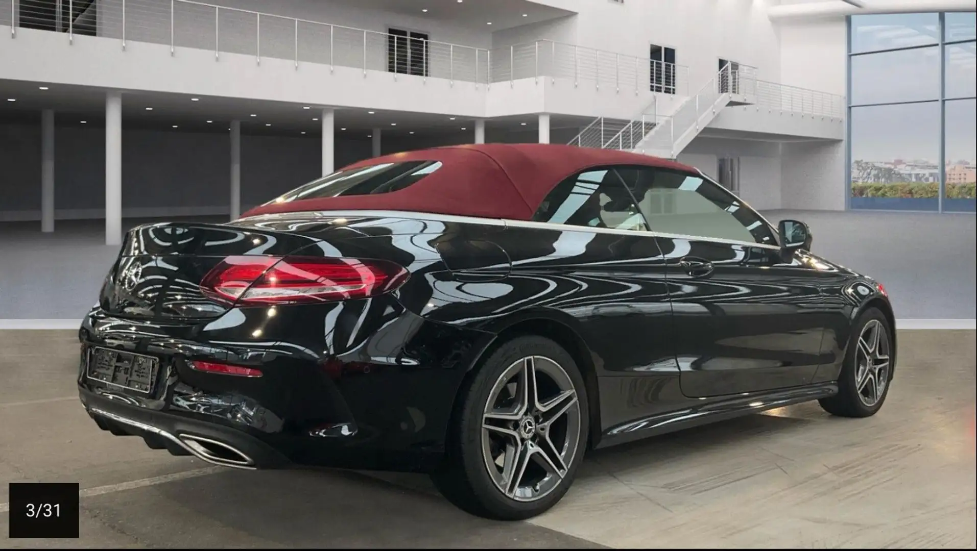 Mercedes-Benz C 200 Cabrio|AMG|Airscarf|Comand|LED|KEYLESS Schwarz - 2