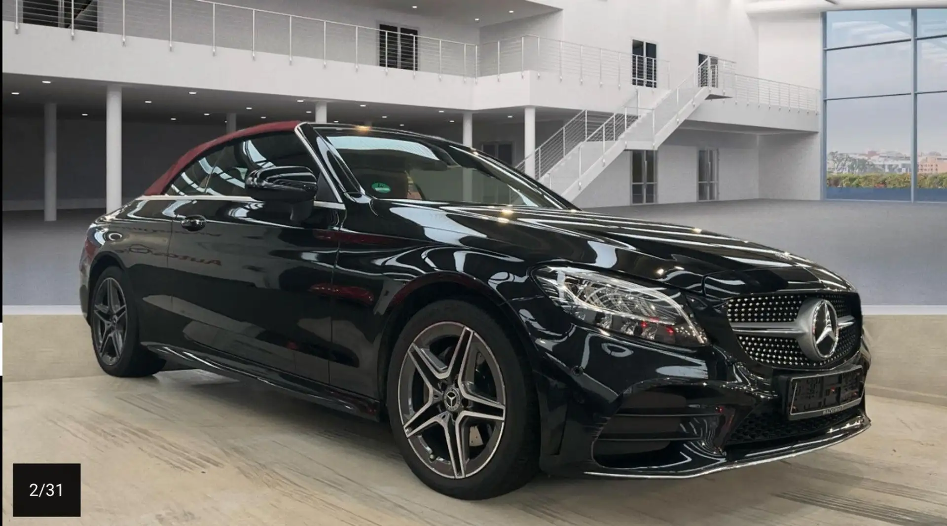 Mercedes-Benz C 200 Cabrio|AMG|Airscarf|Comand|LED|KEYLESS Schwarz - 1