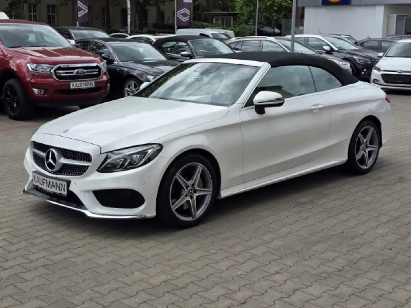 Mercedes-Benz C 400 Cabrio 4Matic AMG Line Sportpaket HUD AHK-klappbar Weiß - 1