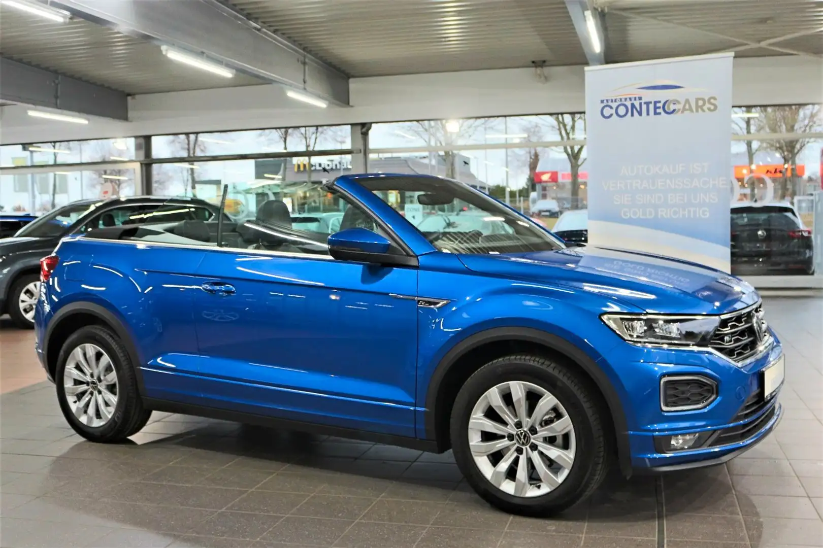 Volkswagen T-Roc Cabrio R-Line 1.5TSI ACC+LED+Klima 2 Zonen Blau - 1