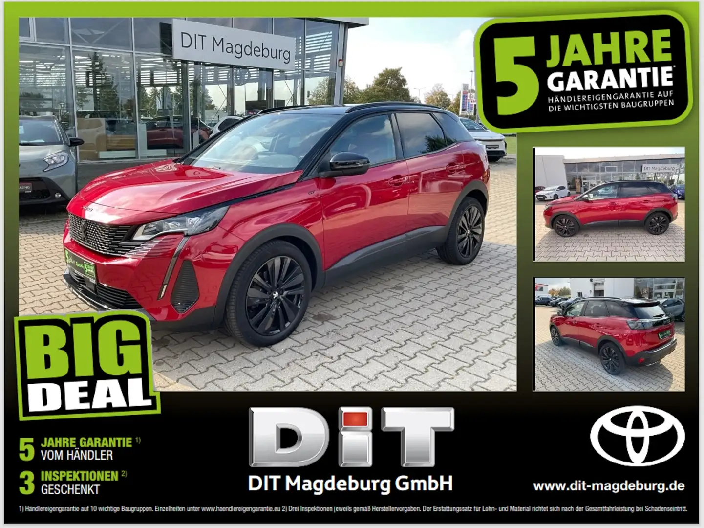 Peugeot 3008 1.6 180 GT LED+Navi+SHZ+360+Massage+Leder Rood - 1