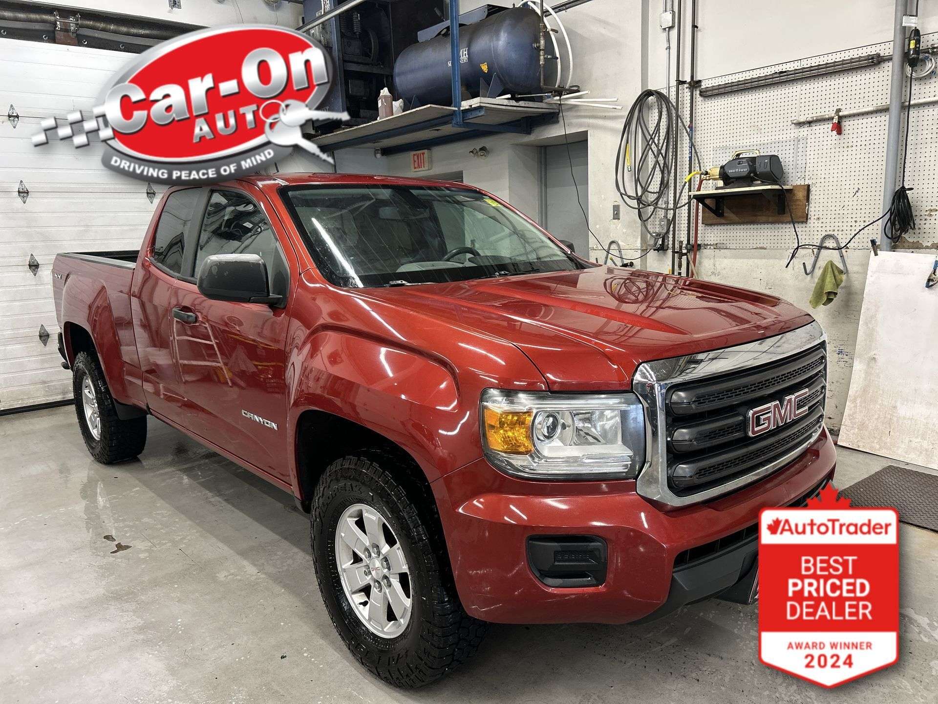 Red 2015 GMC Canyon Pickup Truck Four-Wheel Drive Automatic