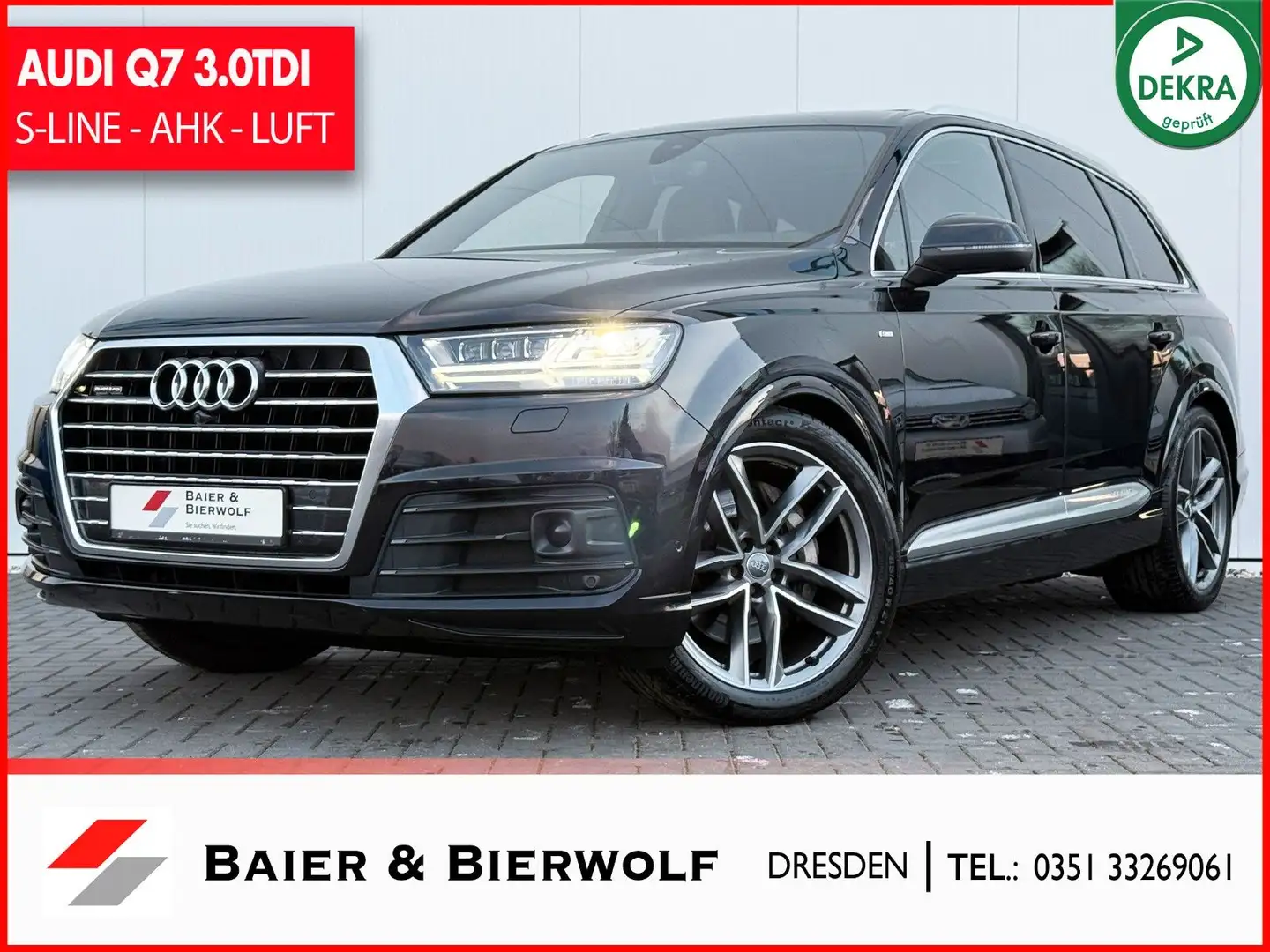 Audi Q7 3.0 TDI quattro S LINE AHK LUFT PANO KEYLESS Schwarz - 1