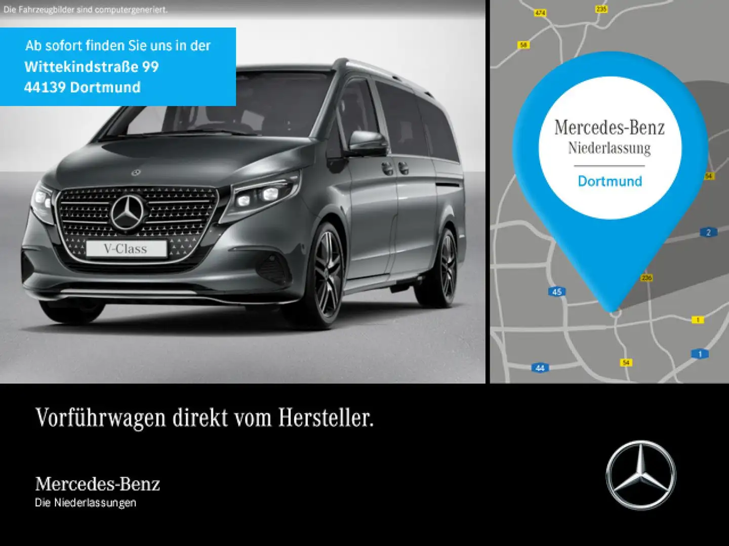 Mercedes-Benz V 300 d 4M AVANTGARDE+Allrad+SchiebDa+9G+AHK+Navi Grau - 1