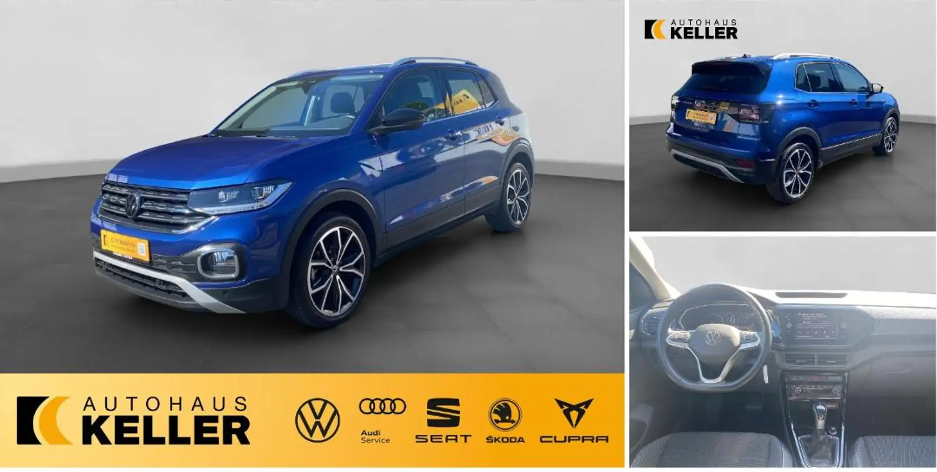 Volkswagen T-Cross Style 1.0 TSI DSG ACC/DAB+/Clima/LED/Navi/Kam/ Bleu - 1