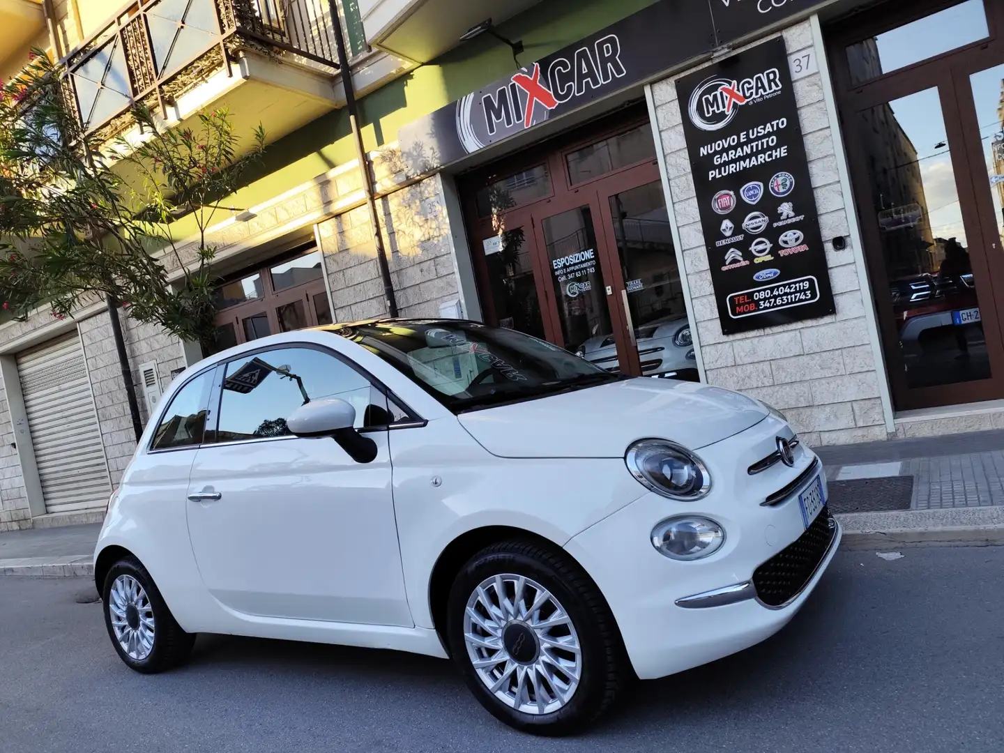 Fiat 500 1.2 EasyPower GPL Lounge TETTO Blanc - 1