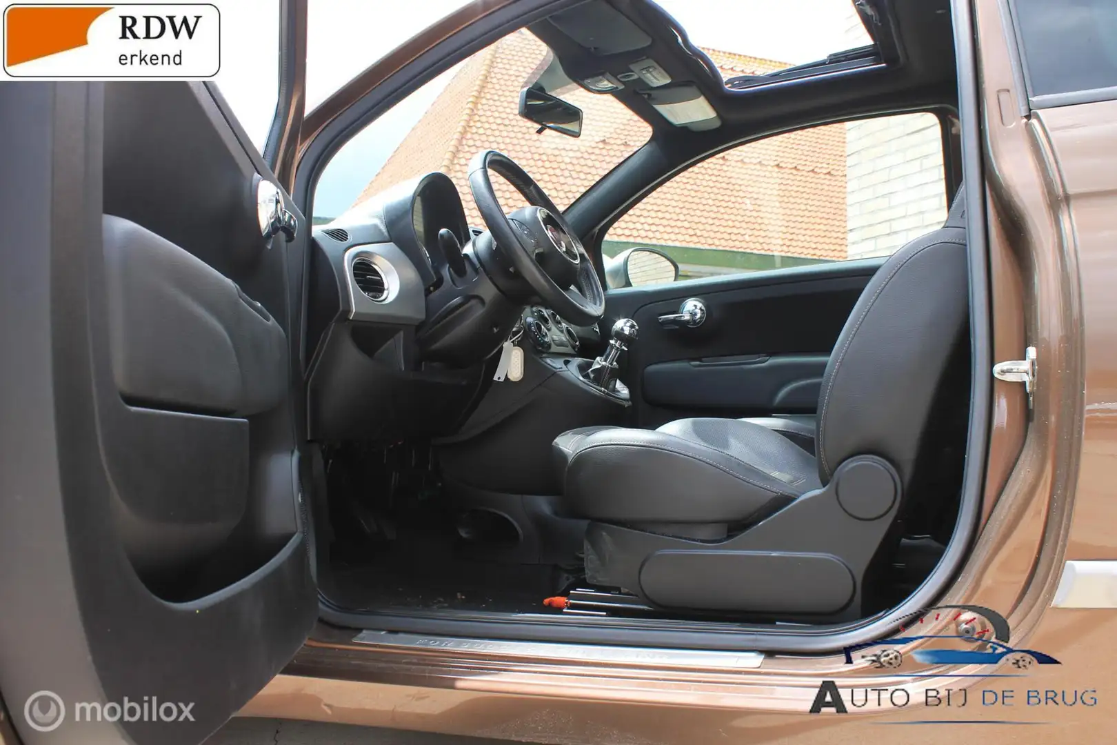 Fiat 500 1.4-16V Pano Airco nieuwe apk speciaal uitvoering Brun - 2