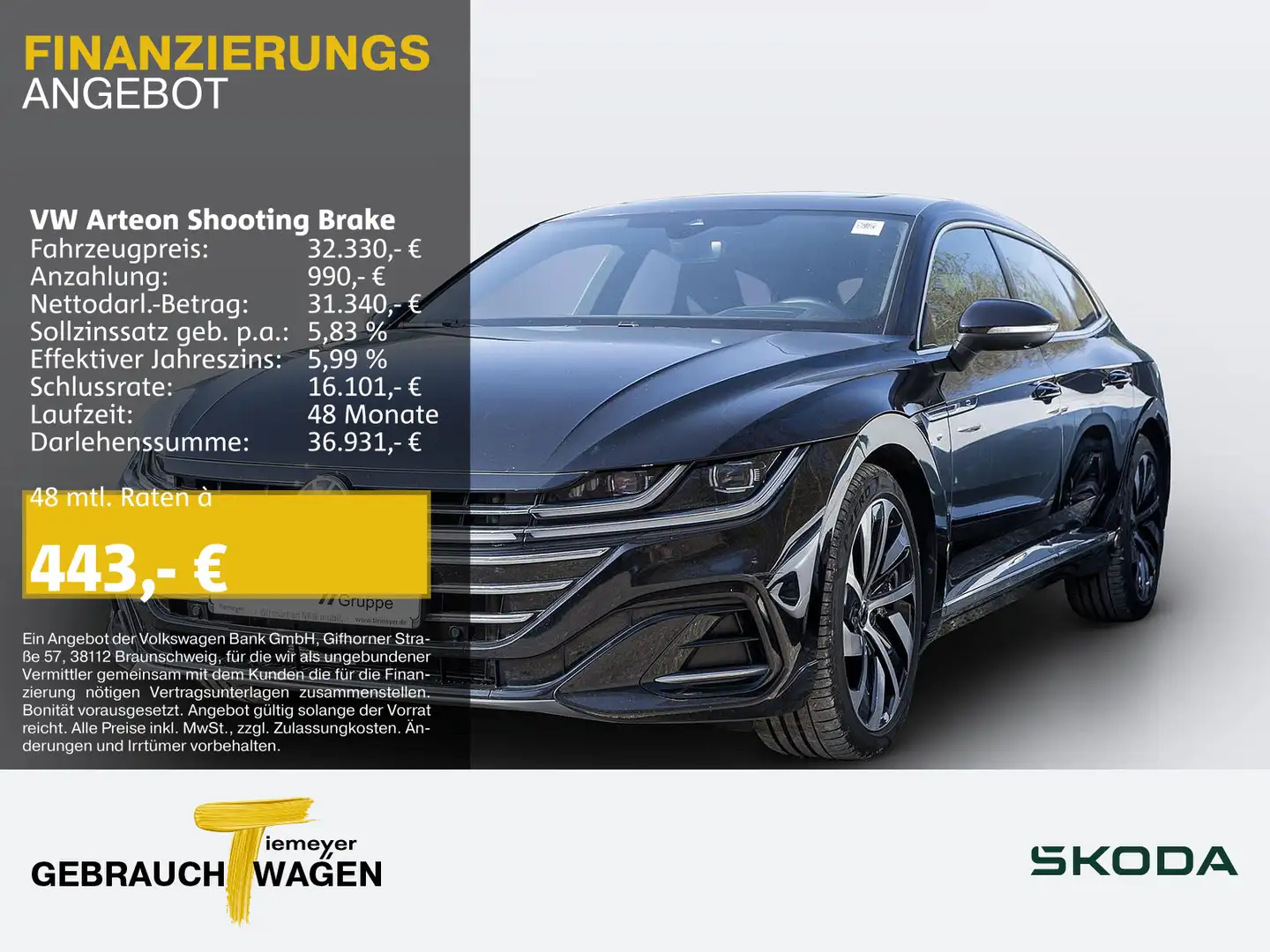 Volkswagen Arteon 2.0 TDI 4M R-LINE LEDER PA Schwarz - 1
