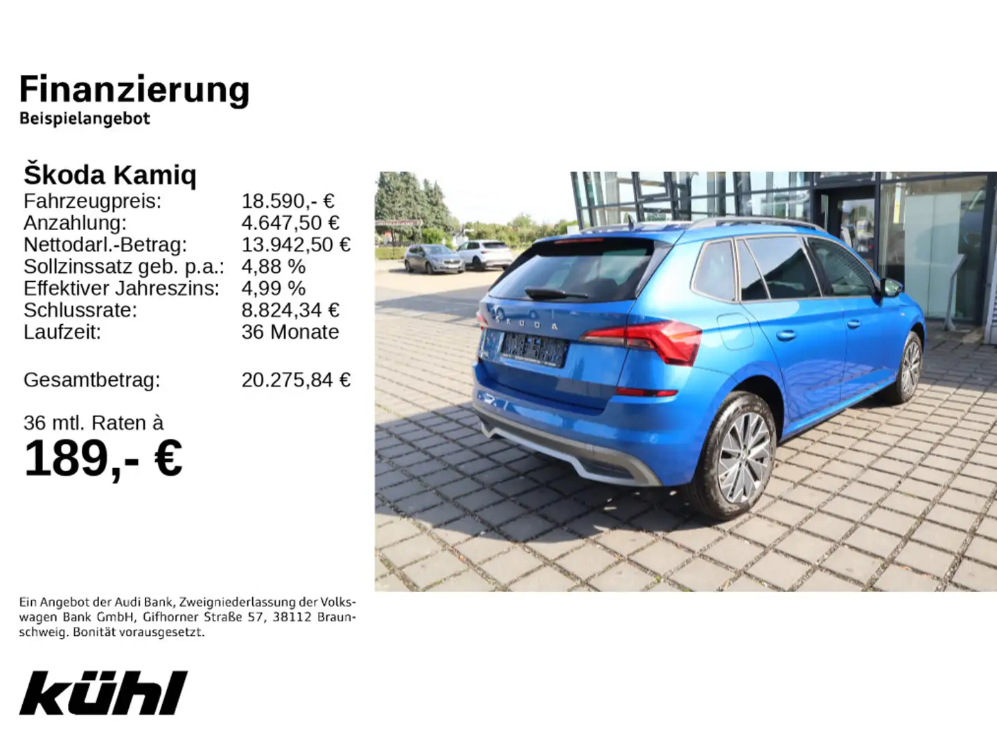 Skoda Kamiq 1.0 TSI Tour Blau - 2