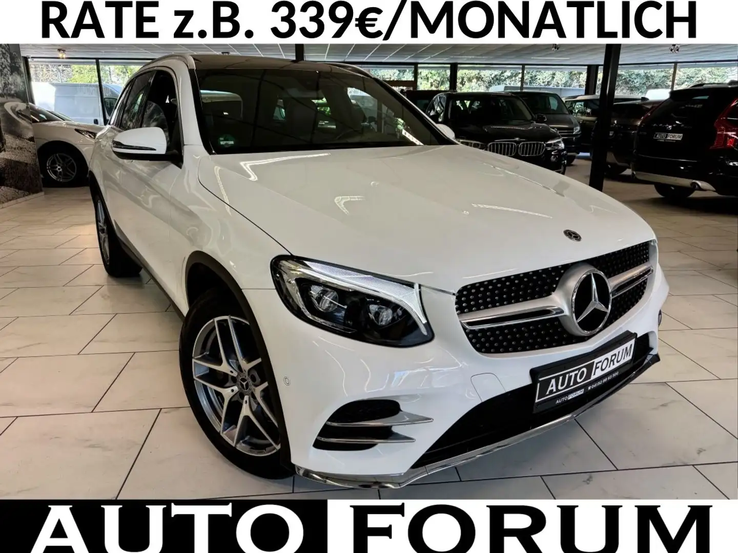 Mercedes-Benz GLC 250 4M 3x AMG-LINE LEDER NAVI PANO PDC SHZ Blanc - 1