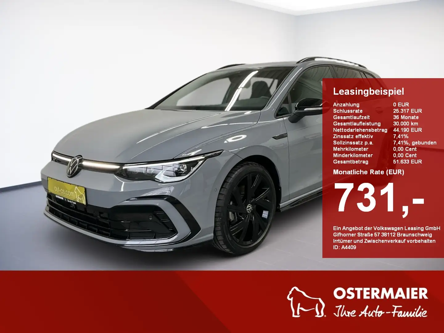 Volkswagen Golf Variant VIII BLACK 2.0TDI 150PS DSG LED.AHK.NAVI.ACC.SHZG Grau - 1