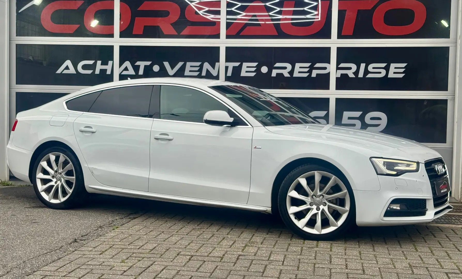 Audi A5 A5 Sportback 2.0 TDi Diesel S line NAVI XEN CUIR Blanc - 2