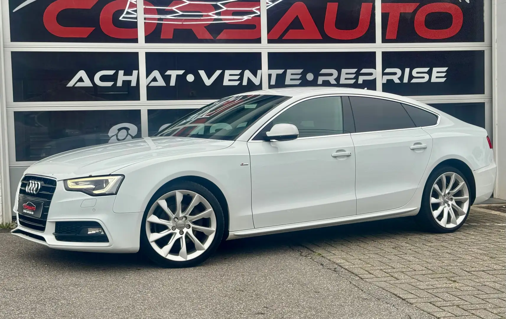 Audi A5 A5 Sportback 2.0 TDi Diesel S line NAVI XEN CUIR Blanc - 1