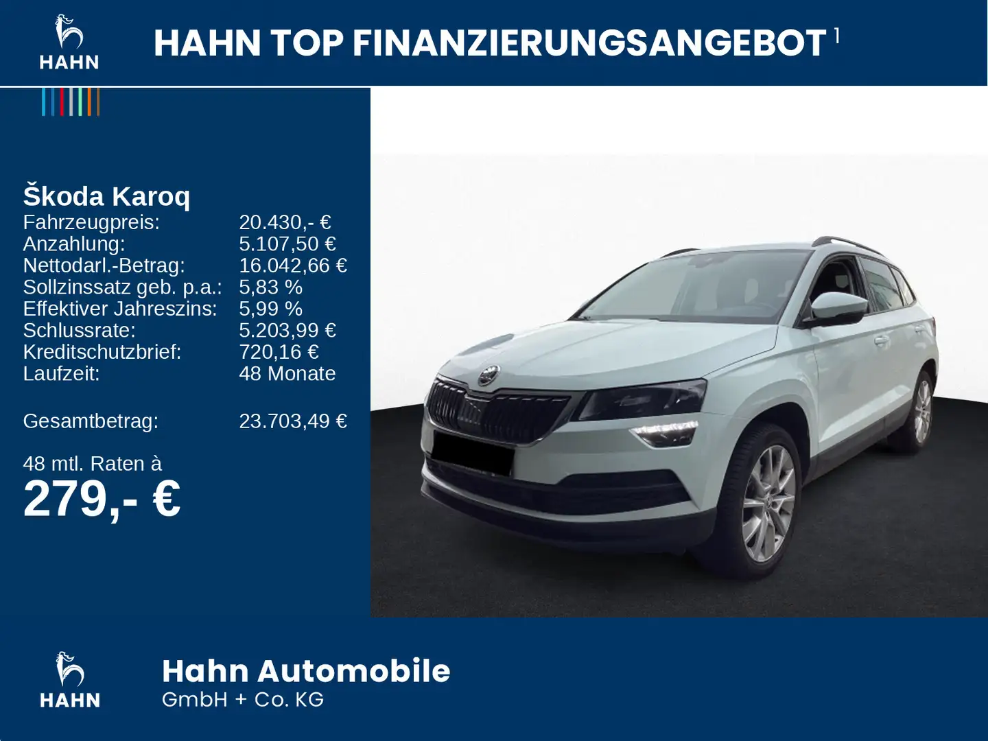 Skoda Karoq 1.5TSI DSG Style Navi Tempo Sitzh Einparkh Weiß - 2