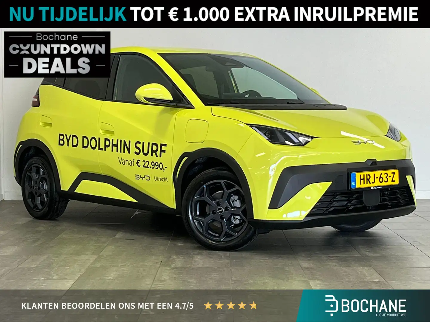 BYD Dolphin Comfort 43,2 kWh LEER | CAMERA | CARPLAY | ADAPTIV Jaune - 1