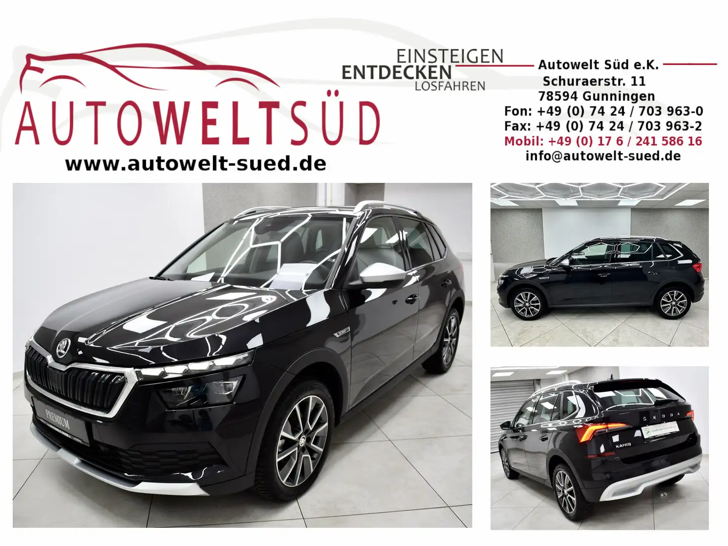 Skoda Kamiq 1.0 TSI Scout DSG Navi LED VCockpit RCam Black - 1