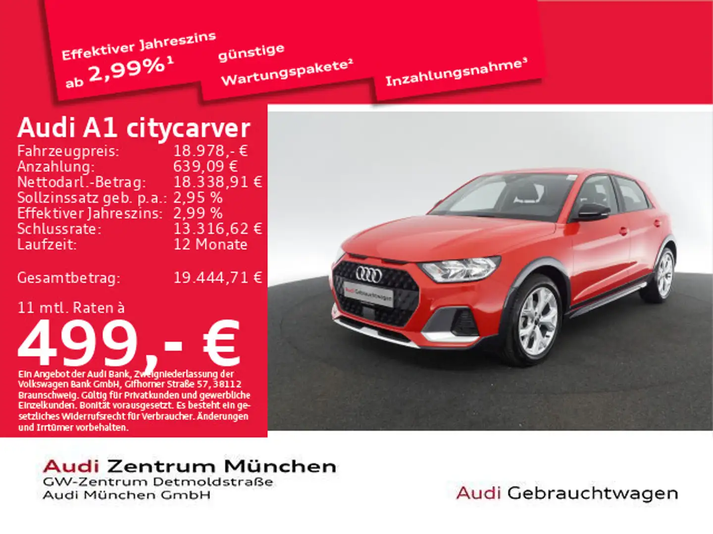 Audi A1 30 TFSI S tronic Virtual/PDC+/Sitz Rouge - 1