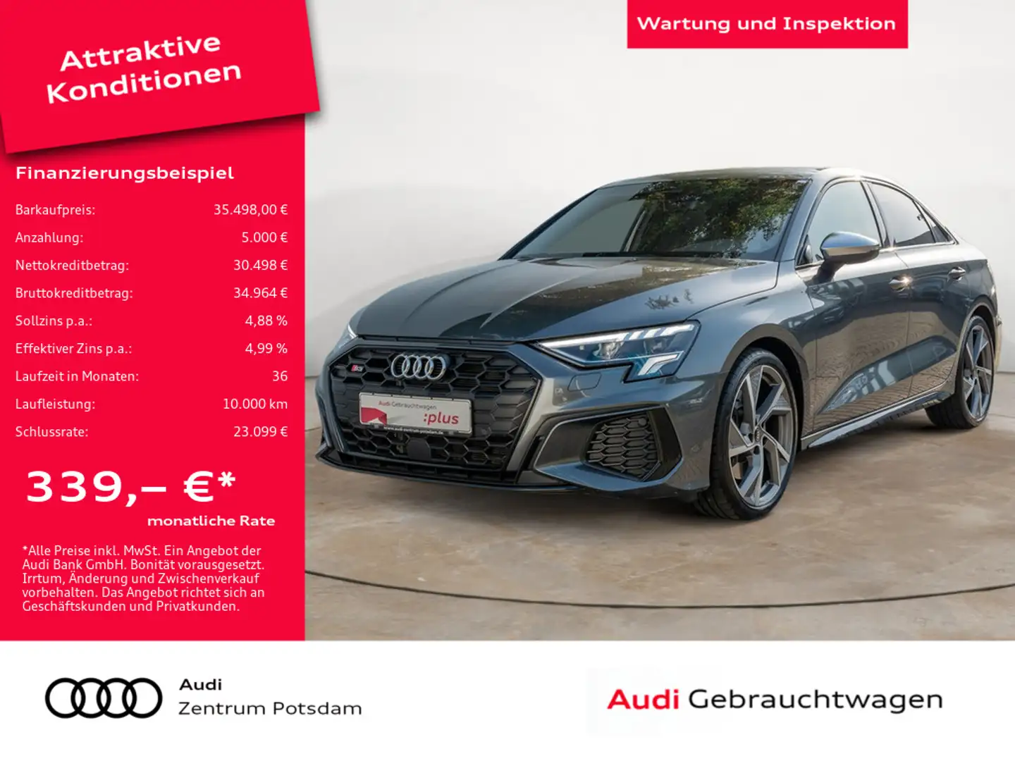 Audi S3 TFSI quattro LED VIRTUAL Grau - 1