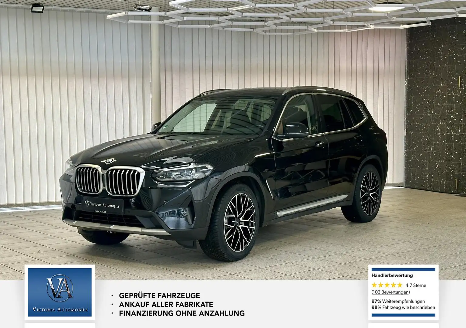 BMW X3 xDrive 30 d 1 Hand, HiFi, AHK, Leder Nero - 1