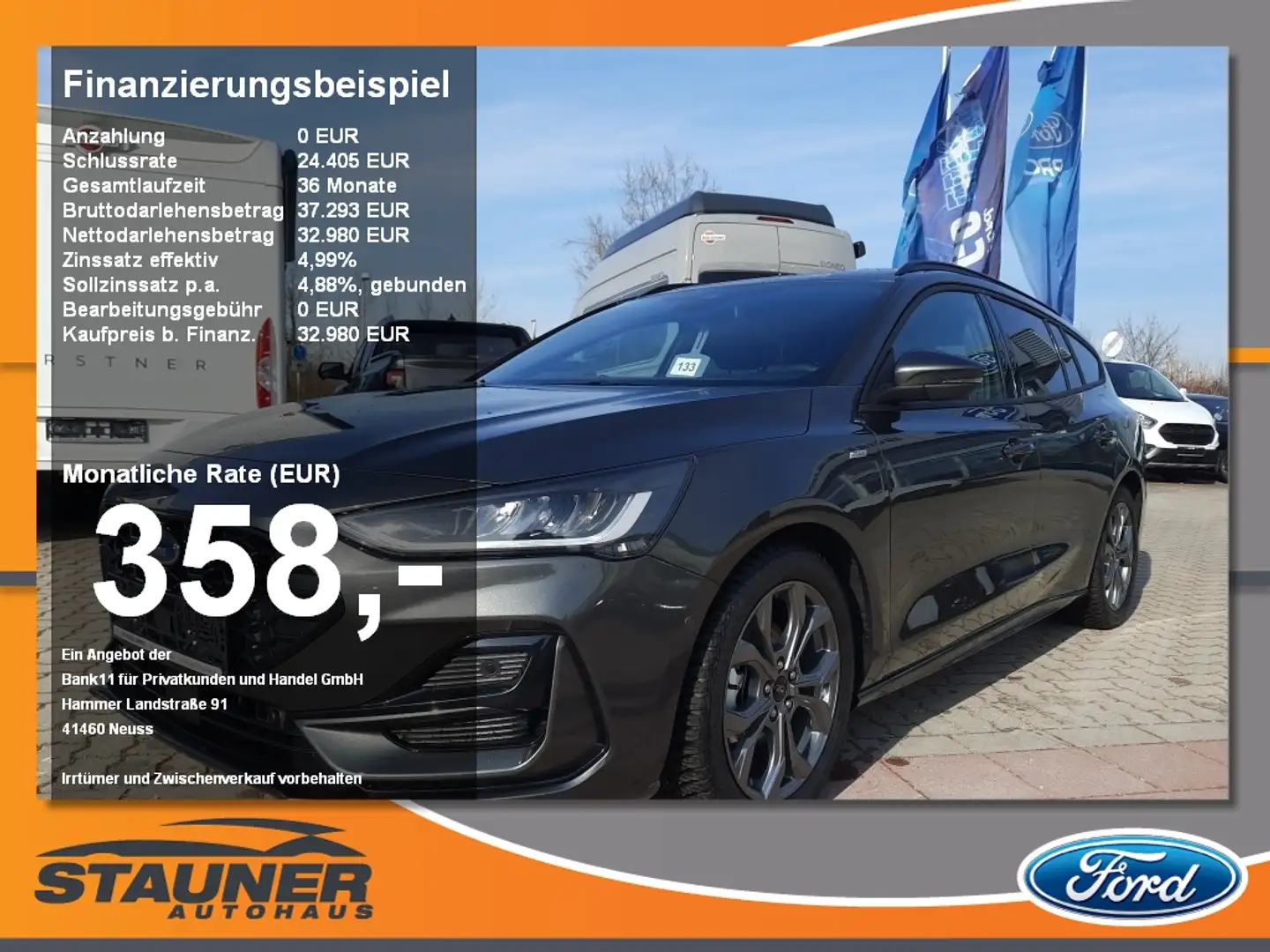 Ford Focus Turnier 1.5l EcoBlue ST-Line X Sitzheizung Šedá - 1
