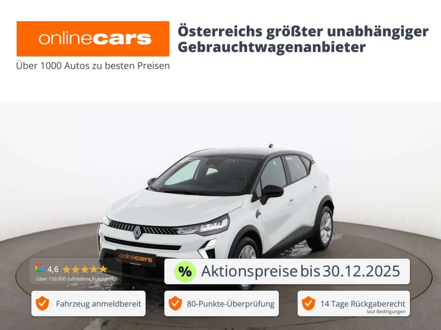 Renault Captur II 1.0 TCe 90 Evolution LED R-CAM TEMP PDC Weiß - 1