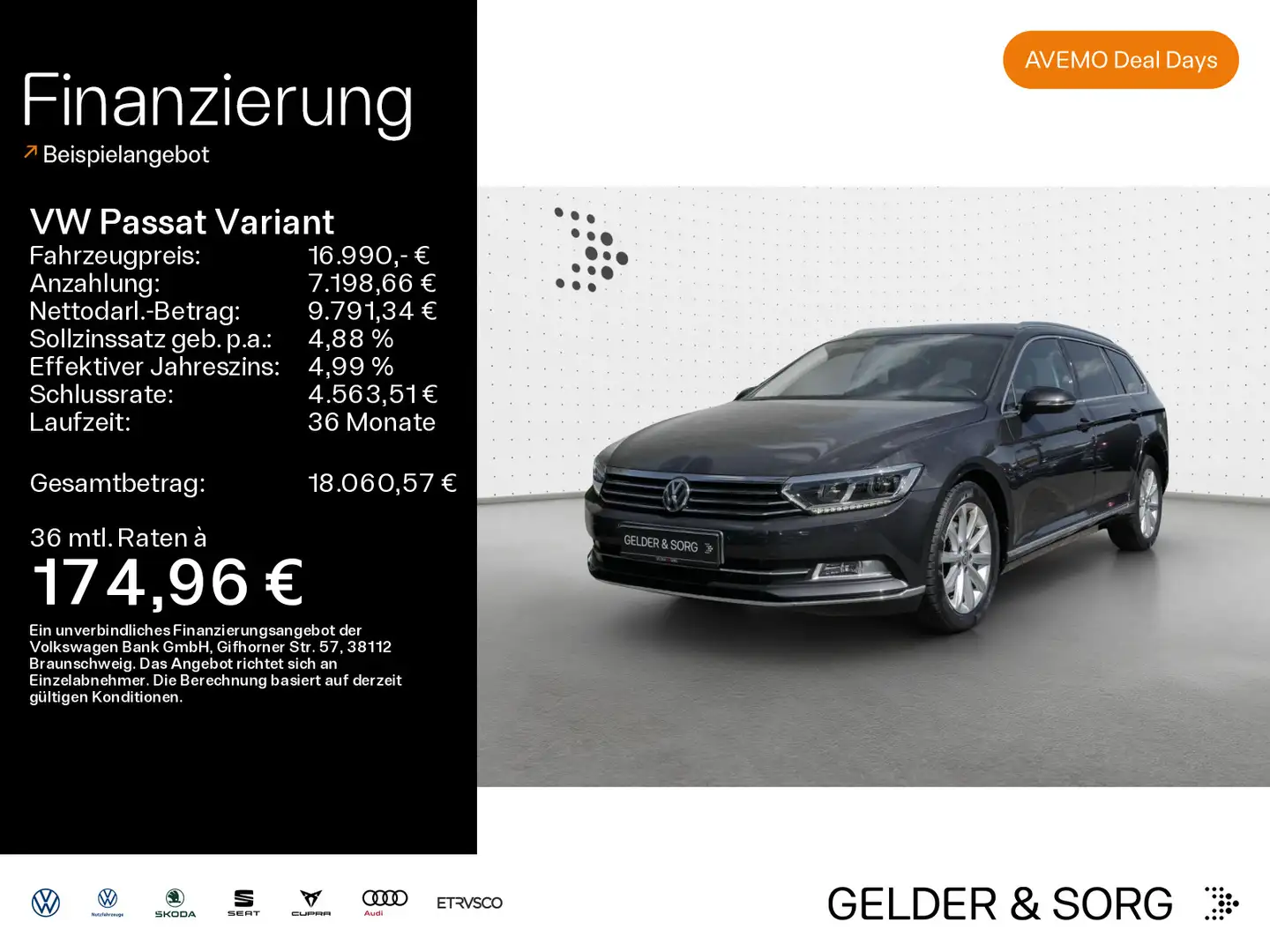 Volkswagen Passat Variant 2.0 TDI Highline EPH*LED*Navi*ACC Grijs - 1