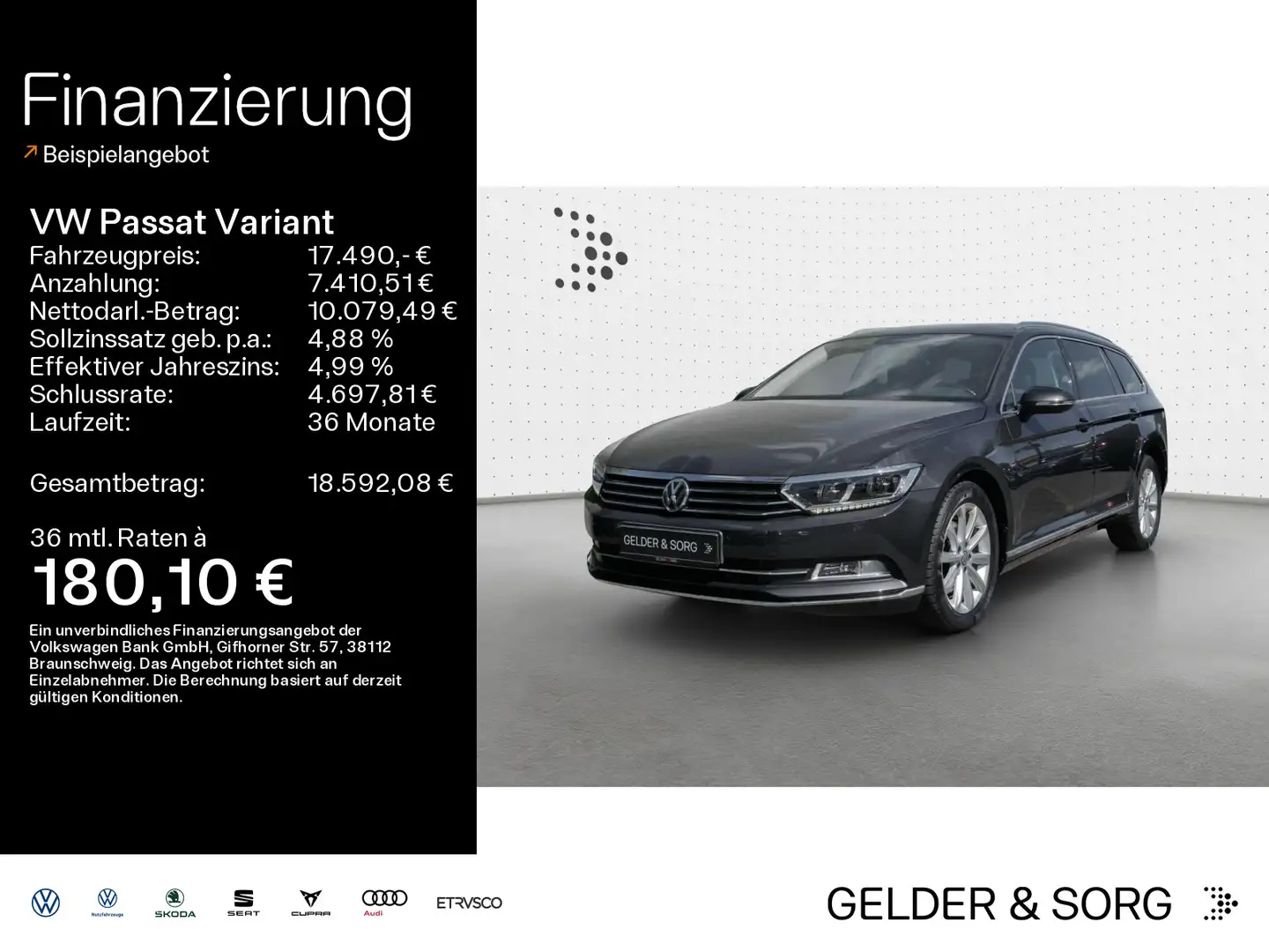 Volkswagen Passat Variant 2.0 TDI Highline EPH*LED*Navi*ACC Grau - 1