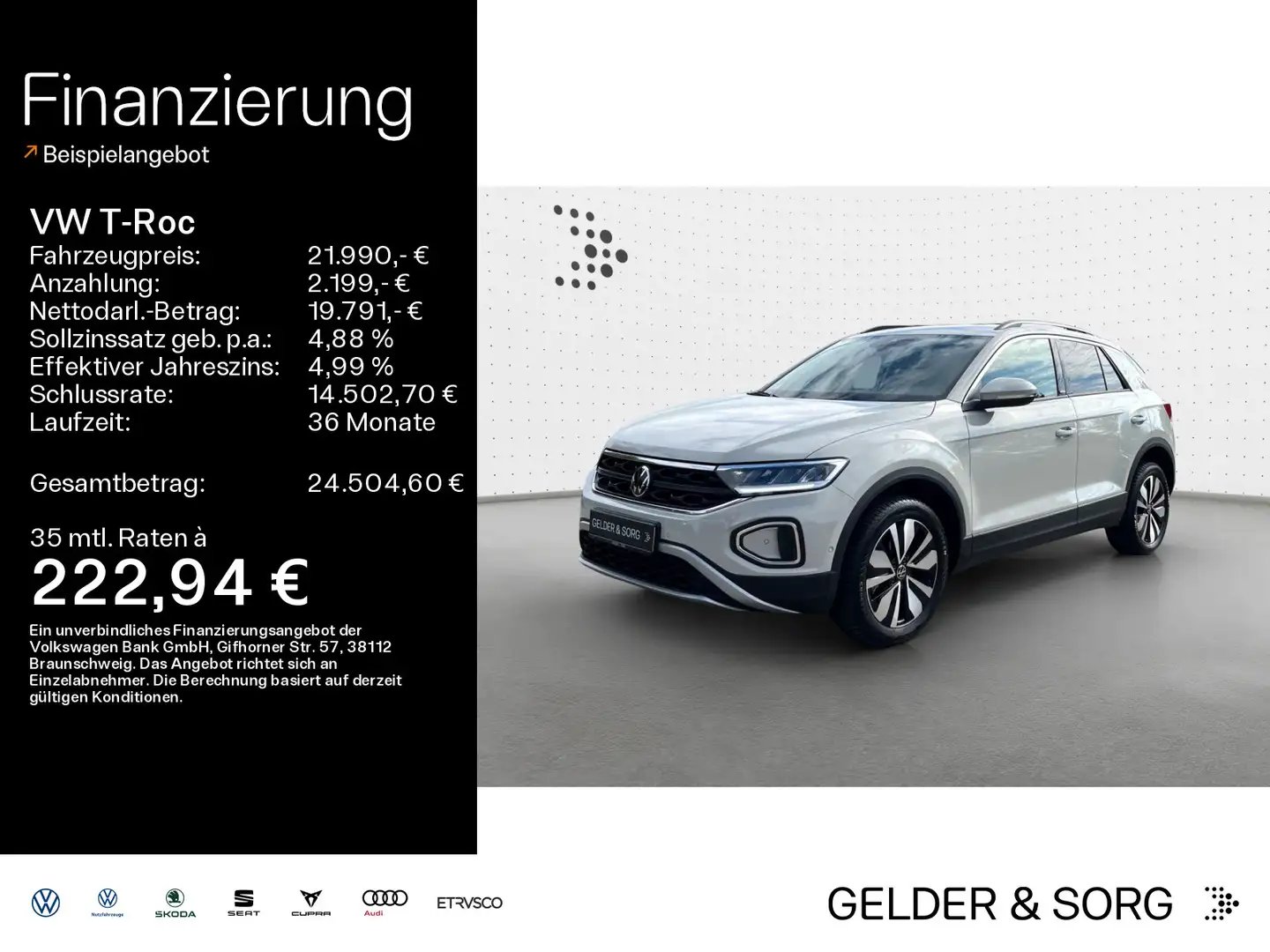 Volkswagen T-Roc Move (110 PS) 6-Gang *App-C.*Sitzh.*LED* Grijs - 1