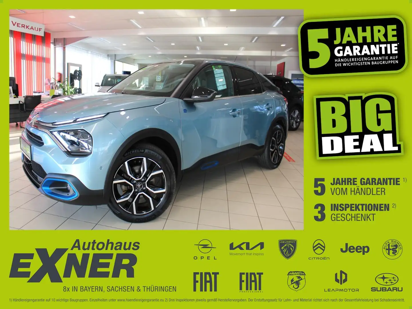 Citroen C4 E-SHINE LED+Navi+Pano+SD+2xKlima+Kam.+KeyLess Blau - 1
