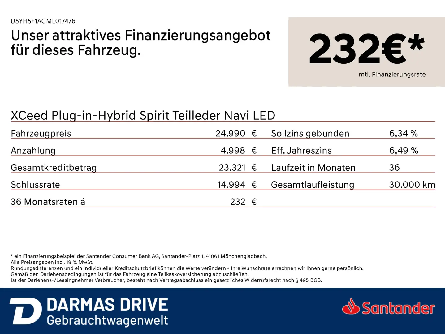 Kia XCeed XCeed Plug-in-Hybrid Spirit Teilleder Navi LED Schwarz - 2