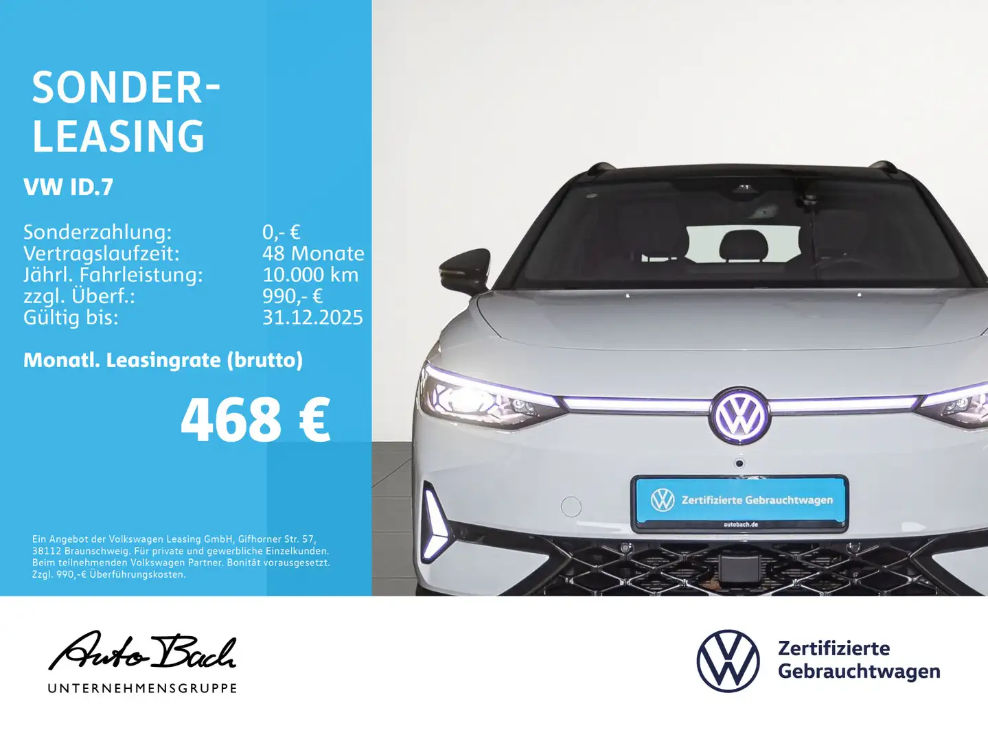 Volkswagen ID.7 Tourer GTX, Panoramadach, AHK, LED-Matrix, Weiß - 2