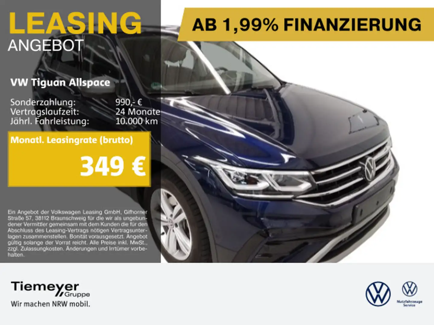 Volkswagen Tiguan Allspace 2.0 TSI DSG 4M ELEGANCE 7-SITZE Blau - 1